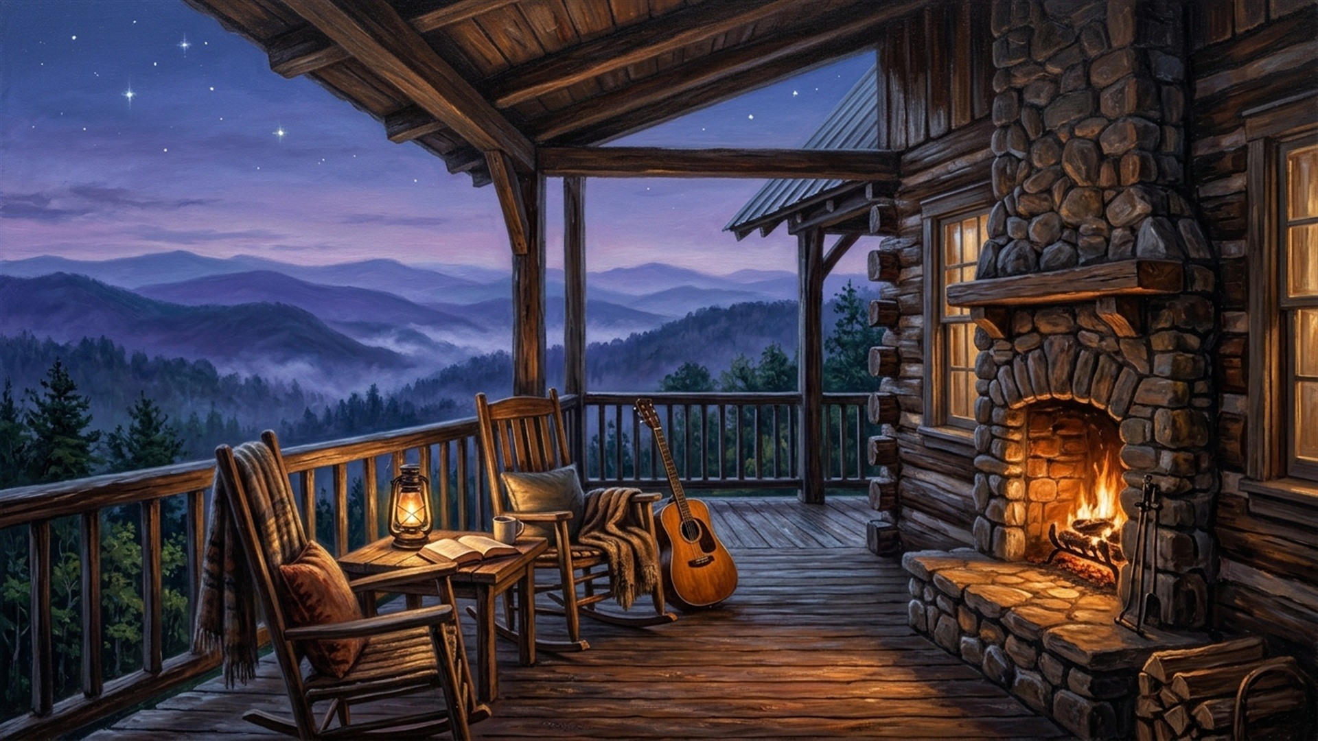 Old Country Chapel at Midnight